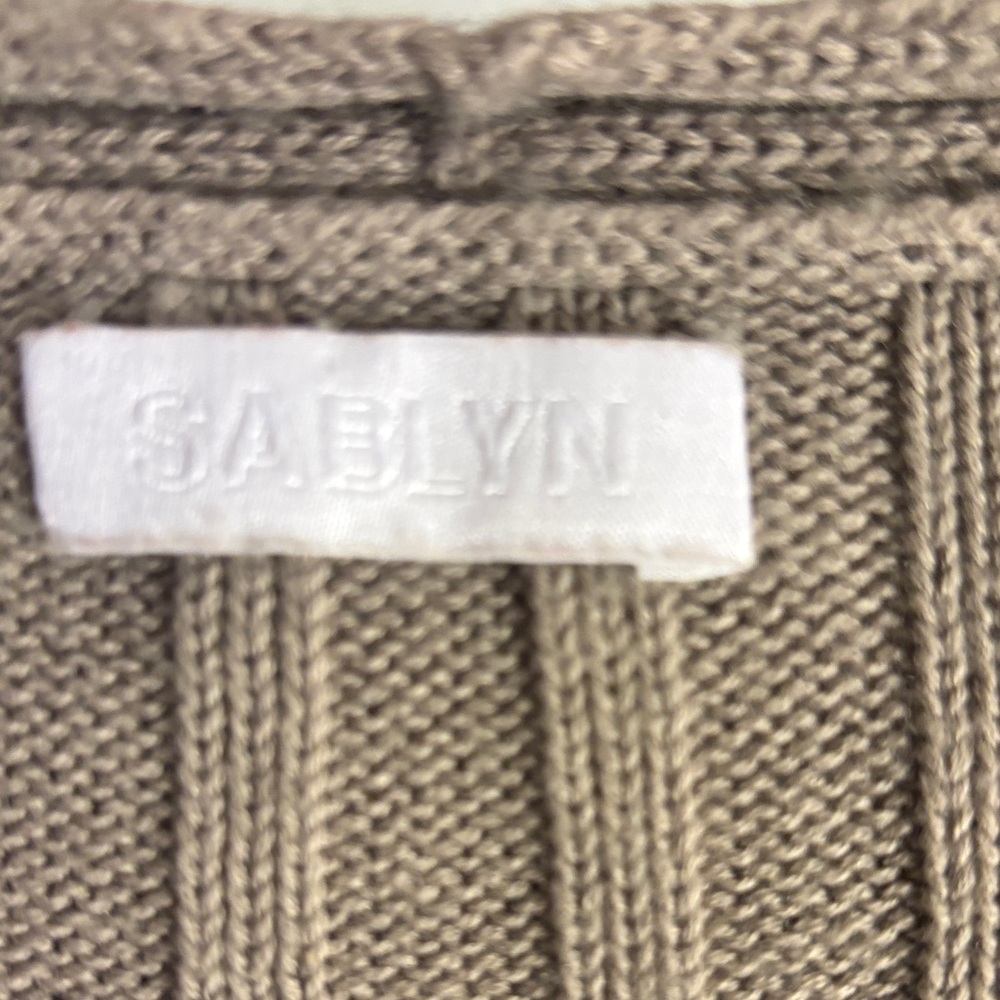 V-Neck Ribbed Sweater - Greige - Picture 3 of 4